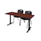 Cain Rectangle Tables > Training Tables > Cain Training Table & Chair Sets, 60 W, 24 L, 29 H, Cherry MTRCT6024CH47BK - alternate 1